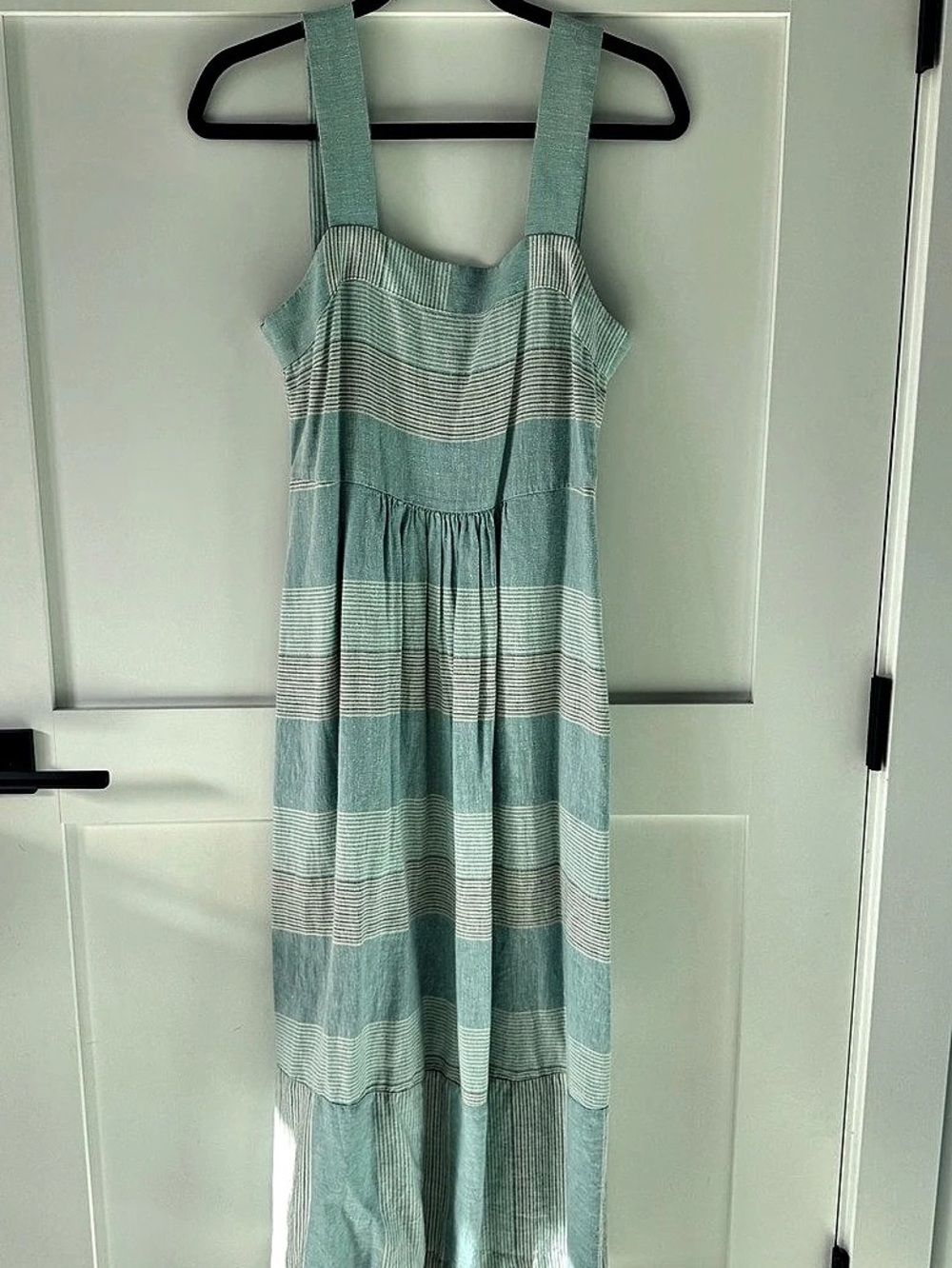 Patagonia Striped Maxi Dress Blue & White XS